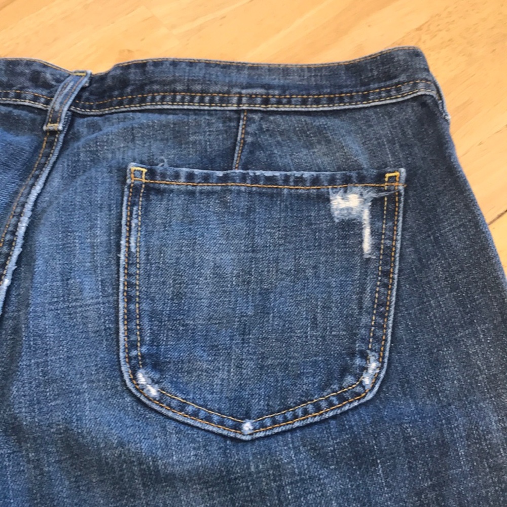 Old Navy ultra low-rise slim boot sz 14 distressed